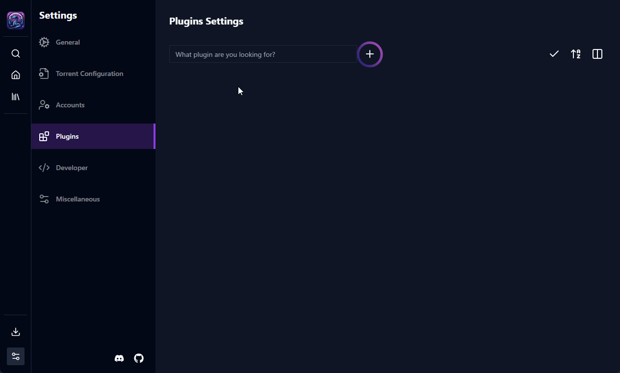 Falkor add plugin button
